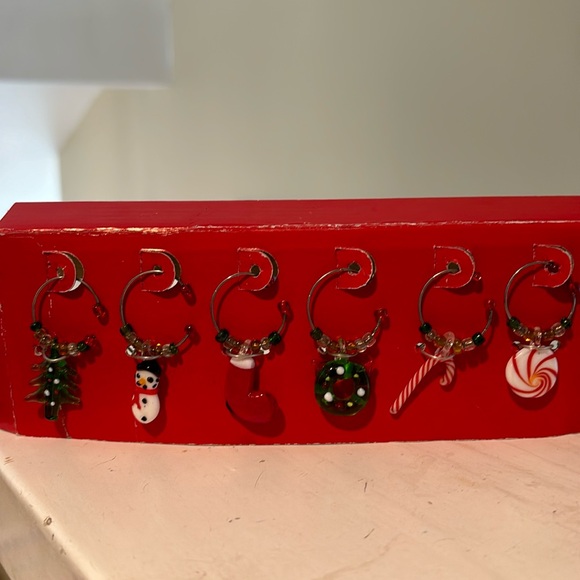 Other - Christmas Wine Charms set of 6